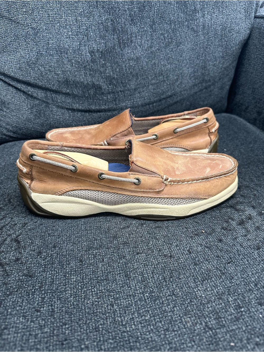 Sperry Men's Casual Tan Leather Boat low top slip on Shoes size 10.5